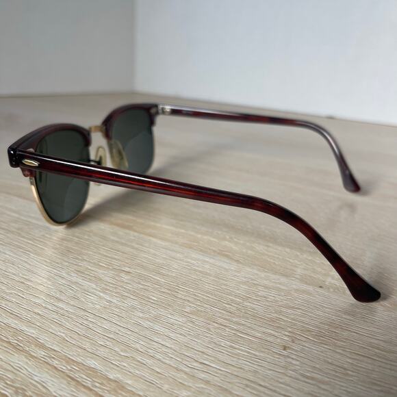 Vintage B&L Ray-Ban W0356 Clubmaster Sunglasses FRAMES ONLY Tortoise Shell - Picture 9 of 10